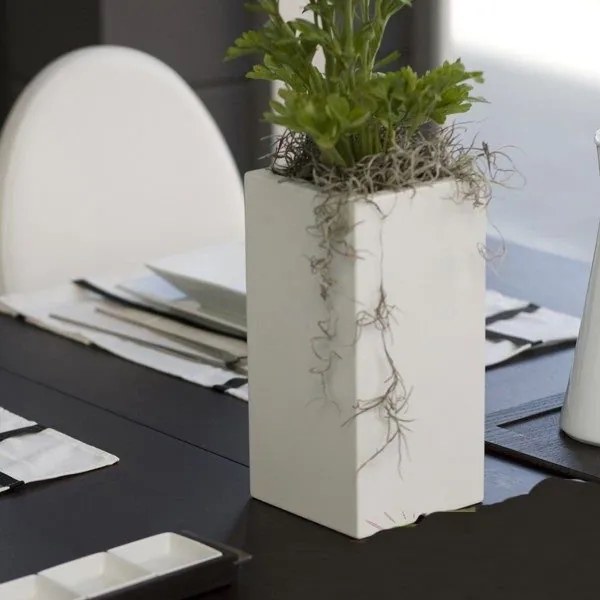 Ghiveci plante design decorativ modern interior / exterior HIGH CUBE mini 18x18x36cm