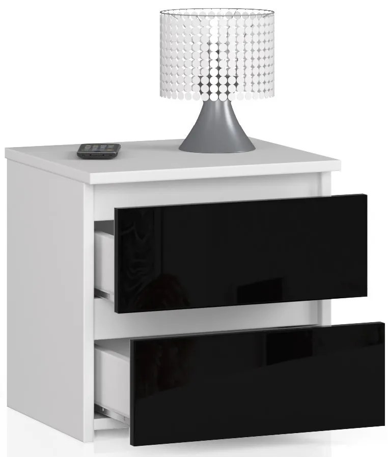 Noptieră Cleania CL2 (Negru lucios). 1069506
