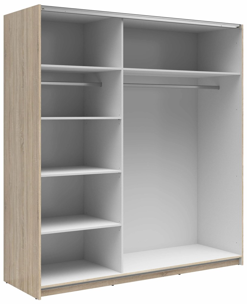 Dulap de haine cu uși culisante Tetrix 25 (stejar sonoma) (cu oglindă). Promo -41%. 1098514