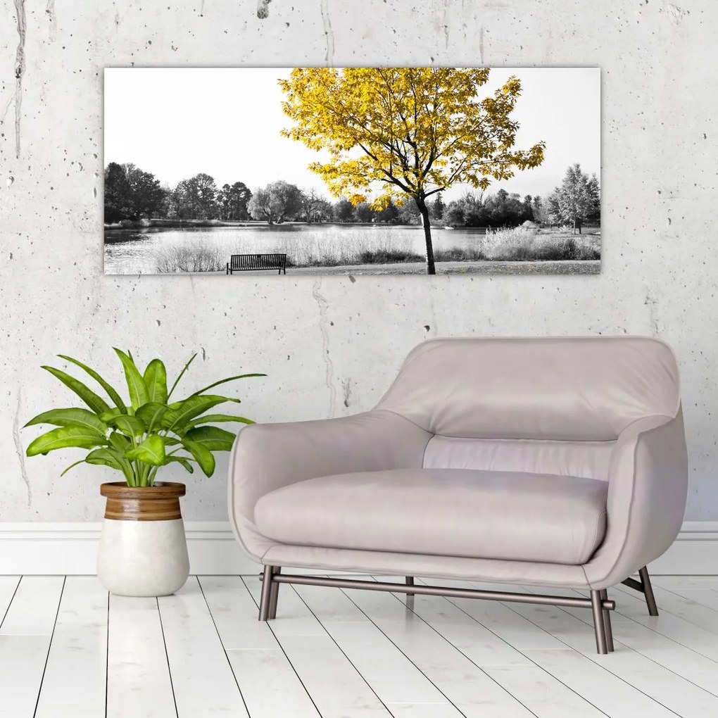 Tablou - relaxare în parc (120x50 cm)