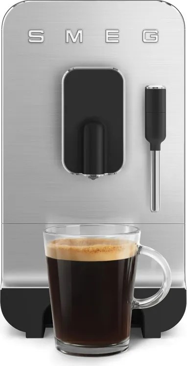 Espressor SMEG Collezione BCC12BLMEU, 1350 W, 19 bar, 1,4 l, 8 functii, Rasnita incorporata, Spumare lapte, Negru