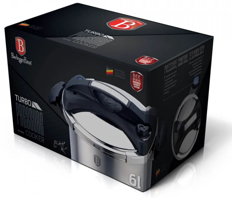Oala sub presiune din otel inoxidabil 6 Litri Turbo Berlinger Haus BH 1080