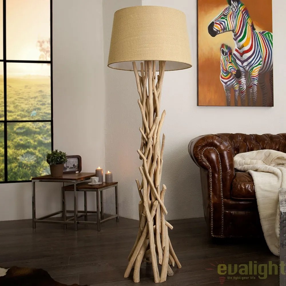 Lamparar deosebit / Lampa de podea cu design rustic Cara A-30208 VC