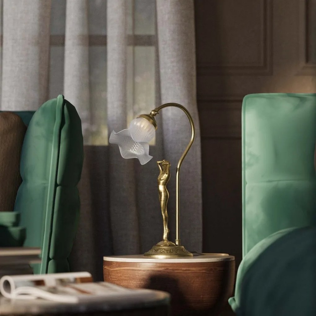 Lampa de masa figura feminina din alama Donne