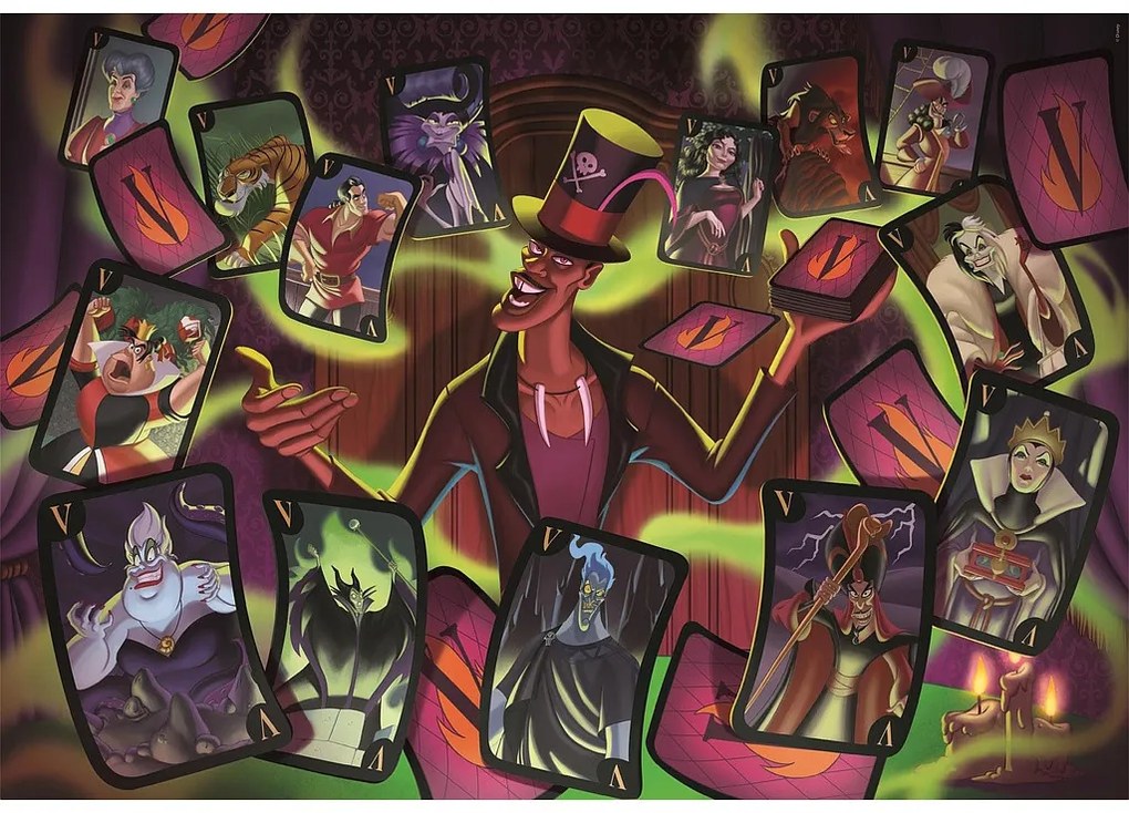 Disney Villains Cards Puzzle Compact 1500 buc Clementoni