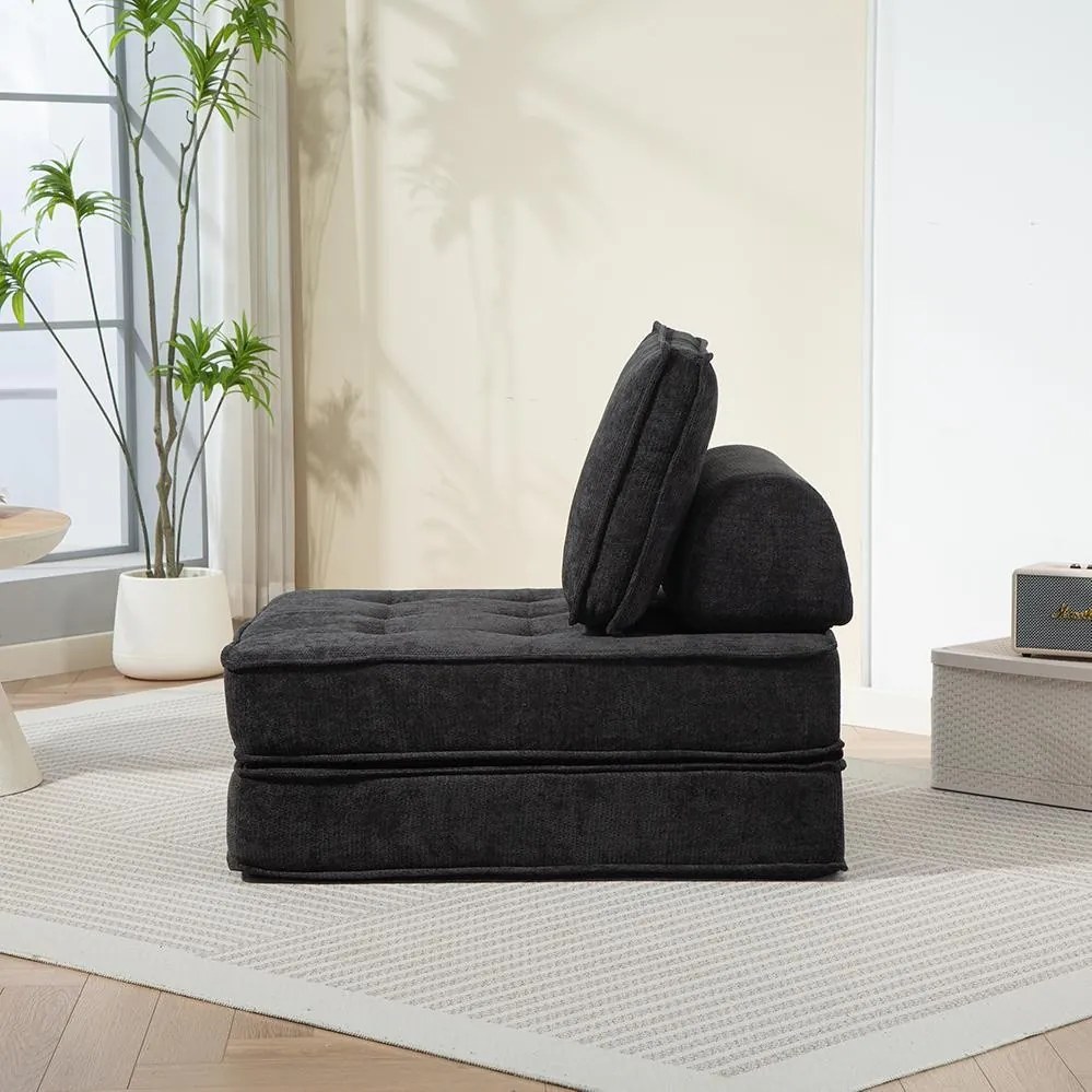 Canapea multifuncțională extensibilă CALMERO - negru