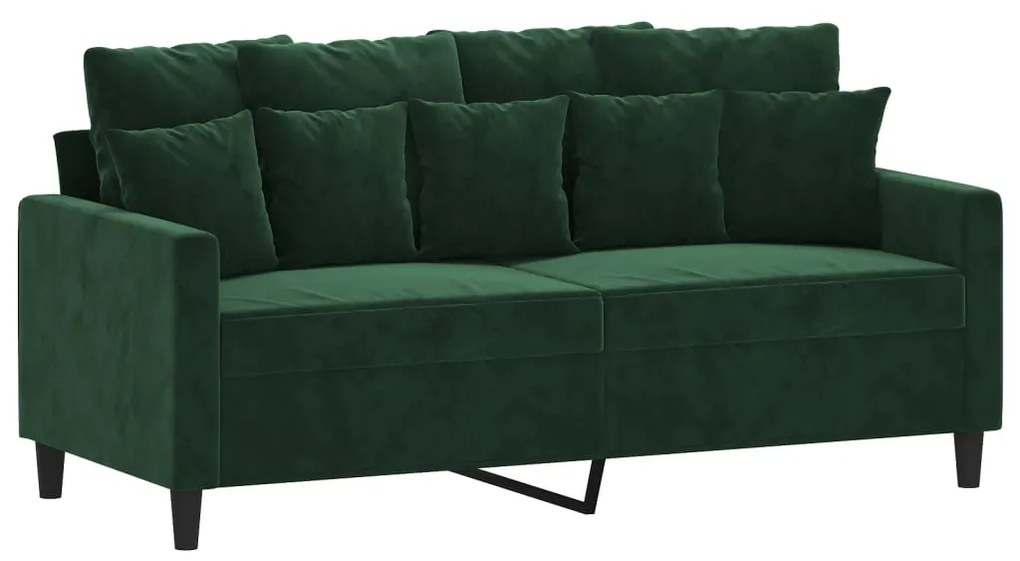 Canapea cu 2 locuri, verde inchis, 140 cm, catifea Verde inchis, 158 x 77 x 80 cm