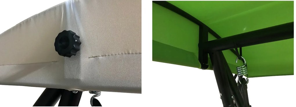 ShopJK LEAGĂN DE GRĂDINĂ GRI DESCHIS + 2 PERNE HO01
