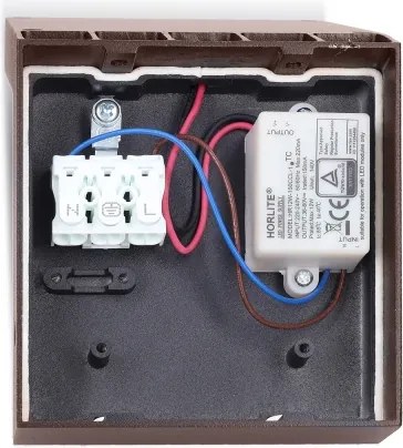 Brilagi -LED Aplică de exterior cu senzor RIANO LED/8W/230V maro IP65