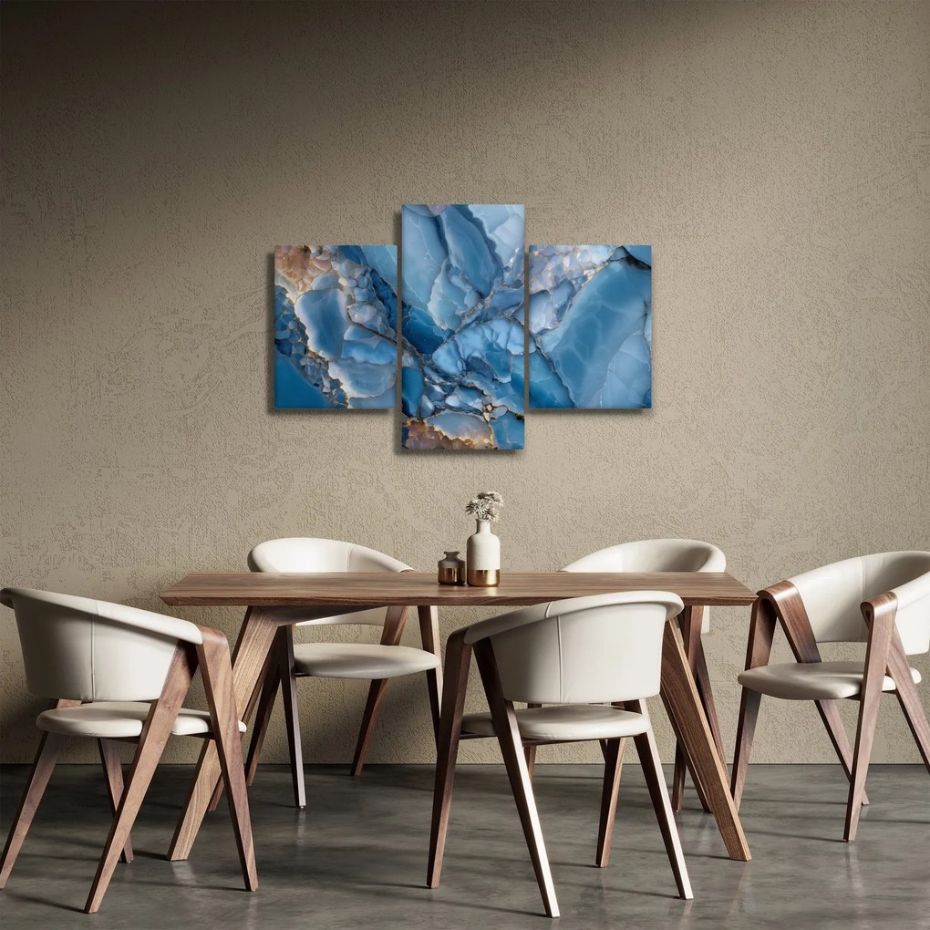 Tablou - Marmură albastră fragmentată (90x60 cm)