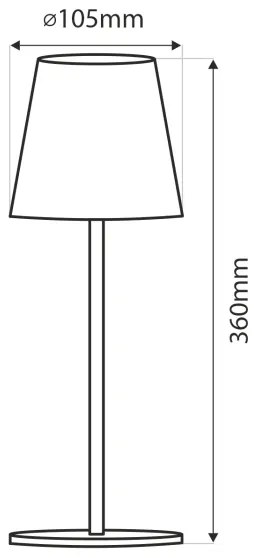 Lampă LED tactilă dimabilă de masă LED/5W/5V USB 1200 mAh alb