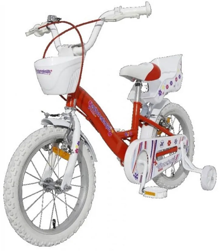 Bicicleta pentru copii NOVOKIDS™ Splend'Or PRO Line Edition, Cu cosulet, Roti 14" inch, Maxim 35 kg, Cadru din otel, Roti ajutatoare detasabile,