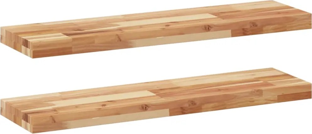 vidaXL Rafturi suspendate 2 buc. 100x20x4cm lemn masiv acacia netratat