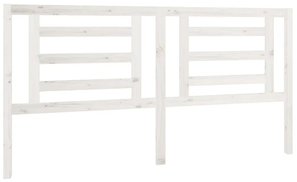 818836 vidaXL Tăblie de pat, alb, 186x4x100 cm, lemn masiv de pin