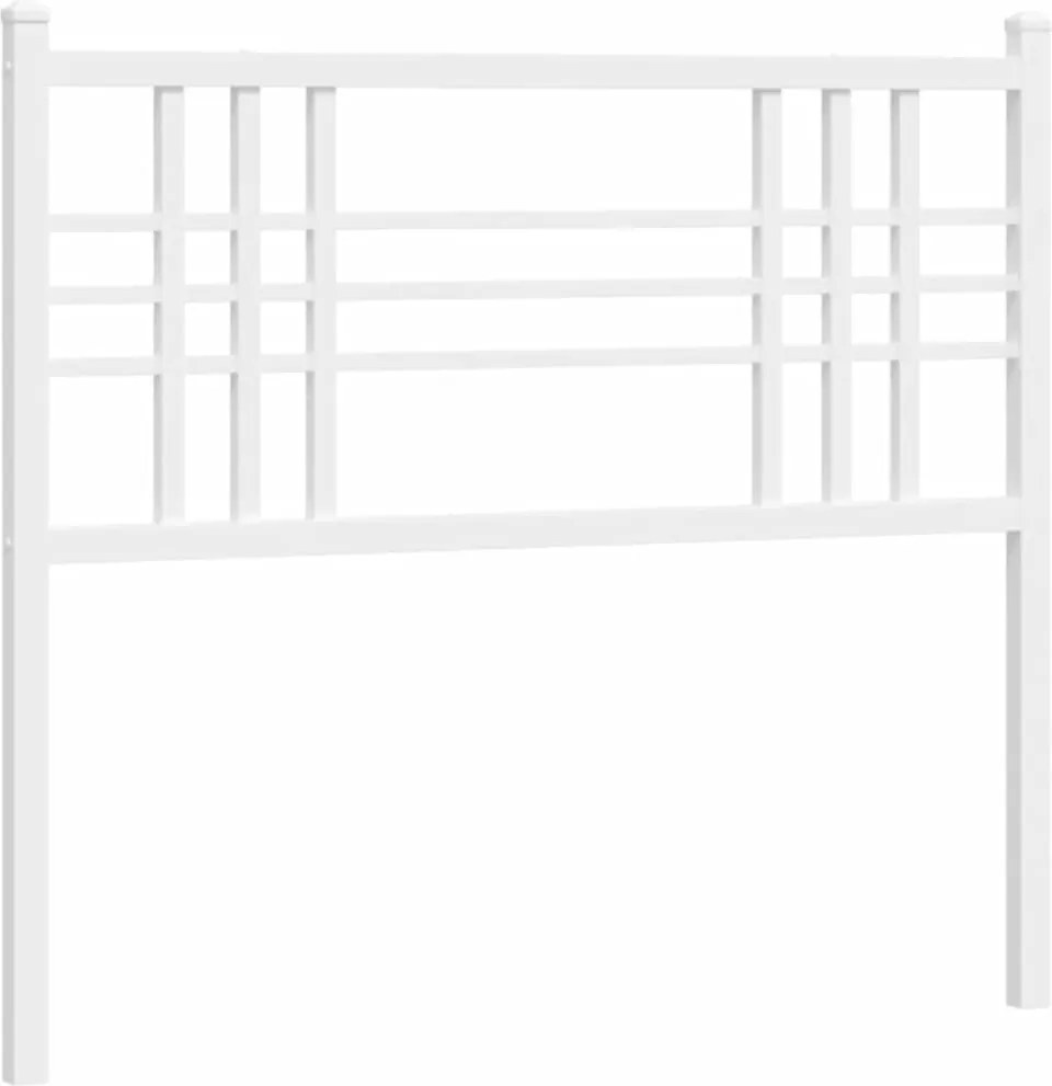 vidaXL Tăblie de pat de schimb metalică, alb, 107 cm