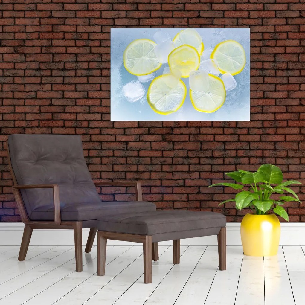 Tablou cu lămâie în gheață (90x60 cm)