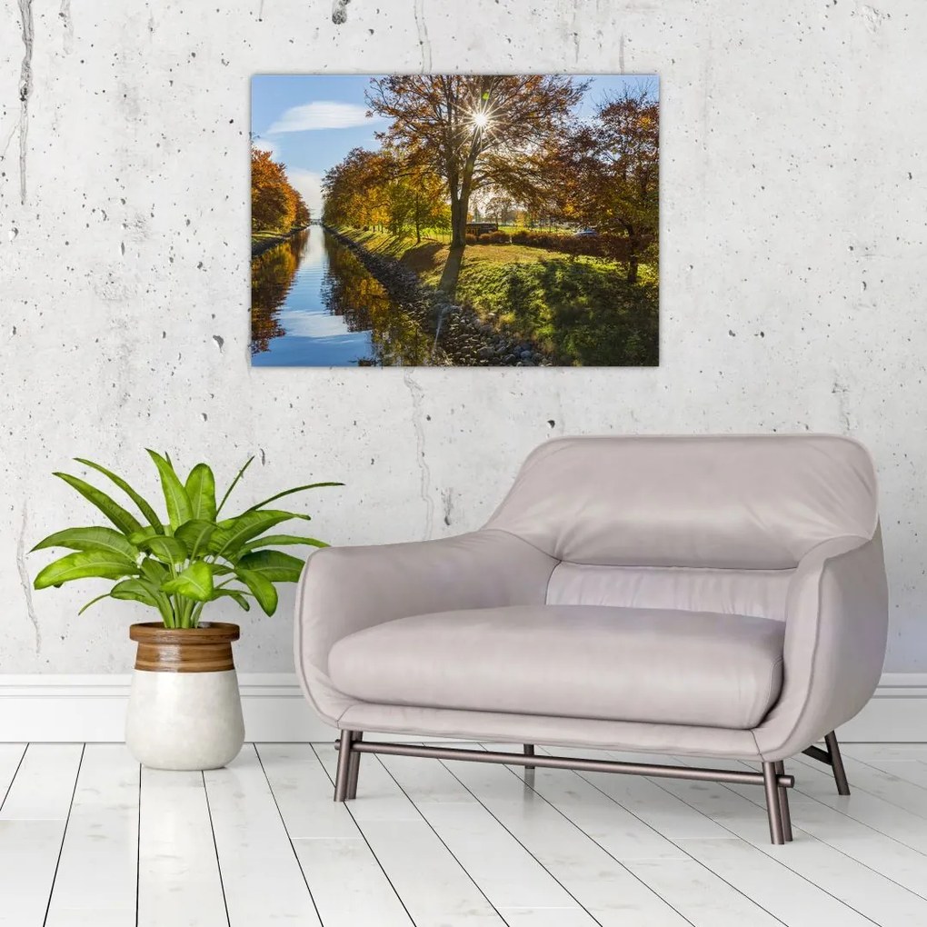 Tablou pe sticlă cu canal de apă (70x50 cm)