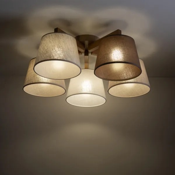 Lustră aplicată LATTE SABIA Brilagi 5xE27/15W/230V pin/mix