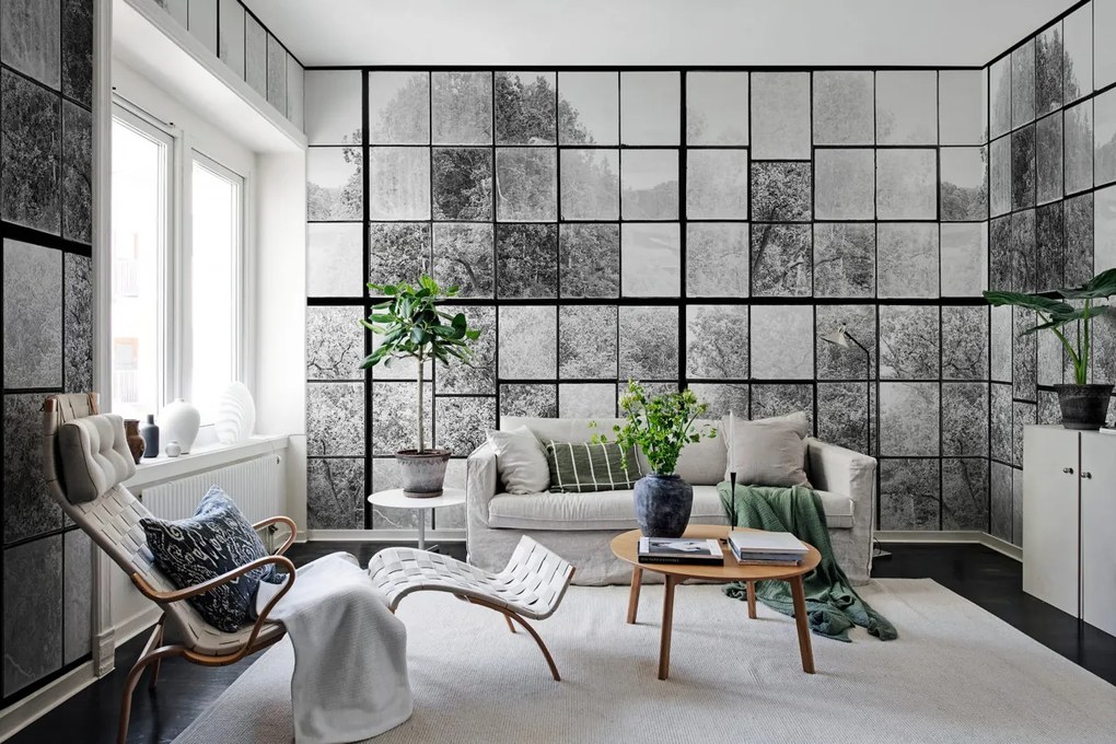 Fototapet, Factory Window, Graphite, Rebel Walls