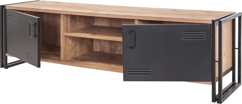 Comoda TV Cosmo Rex, Sapphire, 180x45x50 cm, natural/negru