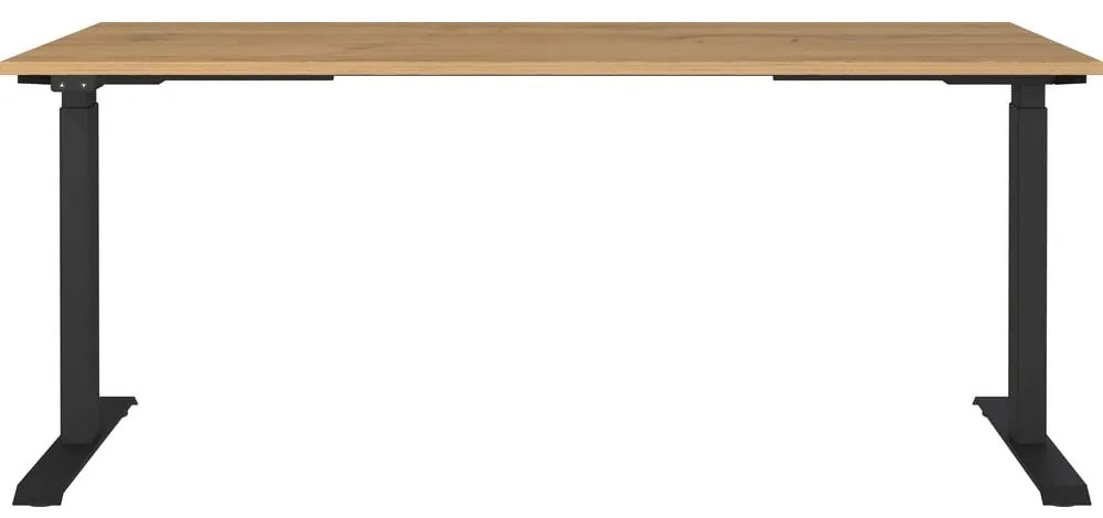 Birou reglabil cu înălțime ajustabilă electric și cu blat cu aspect de lemn de stejar 80x180 cm Agenda – Germania