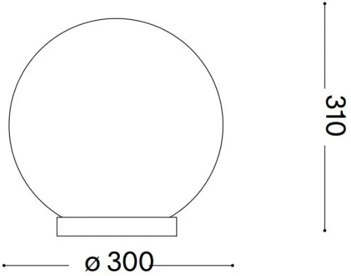 Lampă de masă Ideal Lux CARTA 1xE27/25W/230V d. 30 cm alb