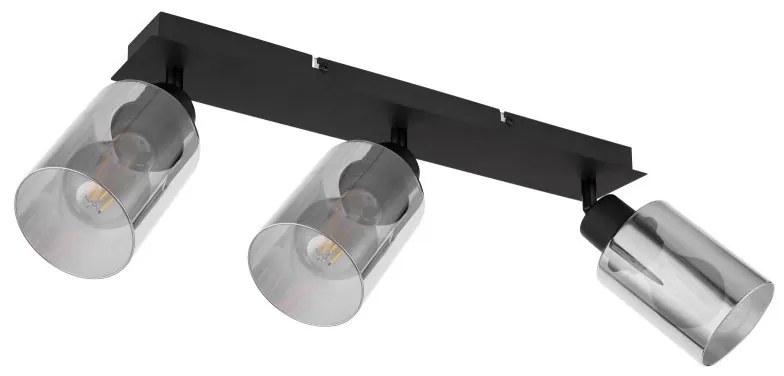 Plafoniera cu 3 spoturi directionabile design modern HADERA negru