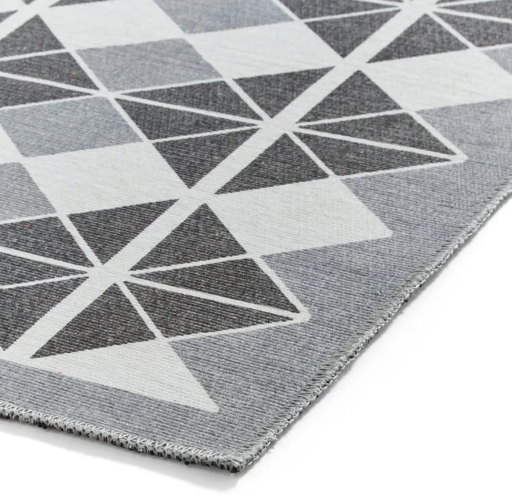 Covor tip traversă gri lavabil 76x230 cm Victoria Dark – Think Rugs