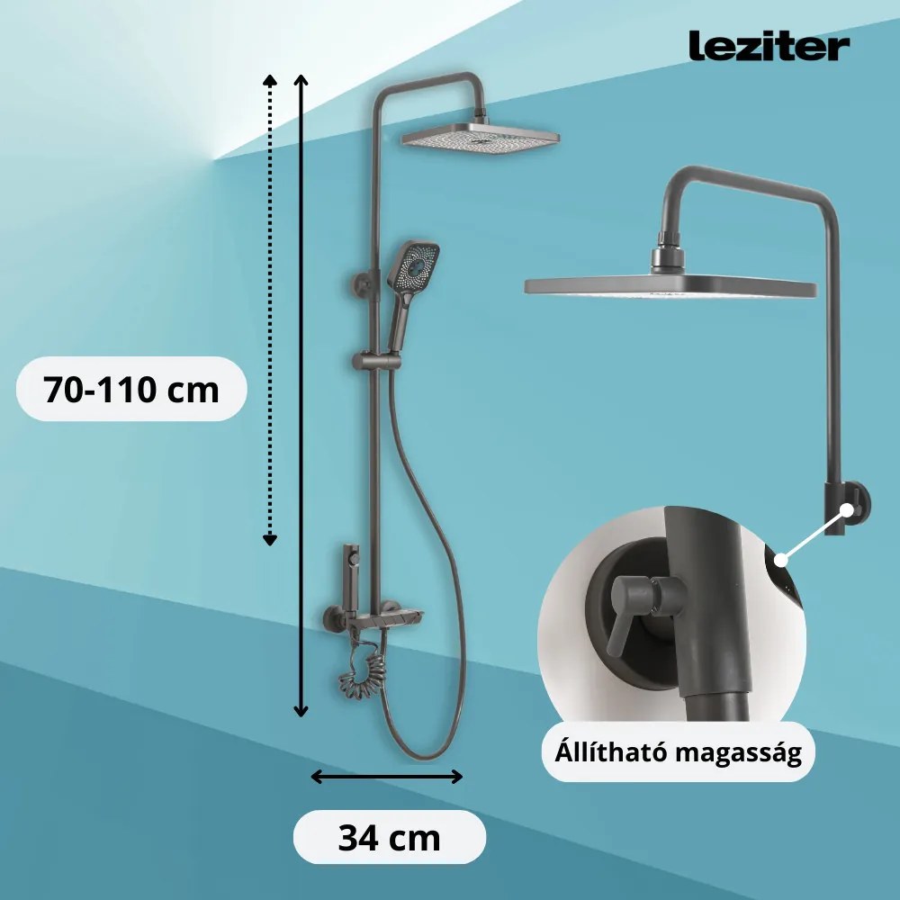 Set de duș multifuncțional Eliz grafit
