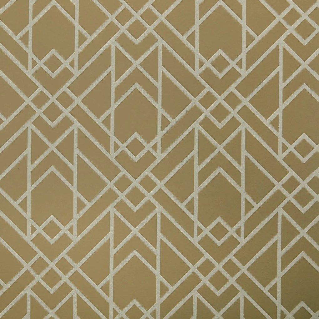 Tapet Metro, Mustard Yellow Luxury Geometric, 1838 Wallcoverings, 5.3mp / rola