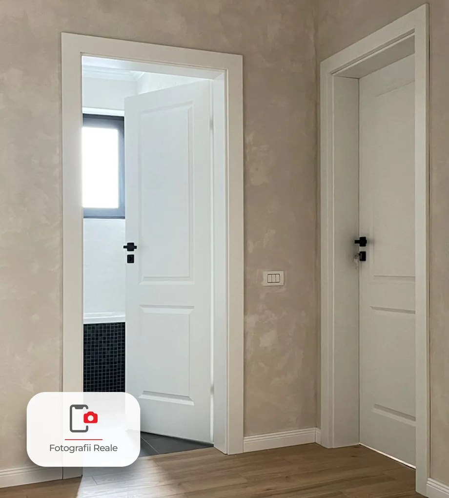 Usa cu toc reglabil PORTA VIENA - ST DR 200-240 mm- 100% Rezistent la Apa, Alb, Vopsea Standard