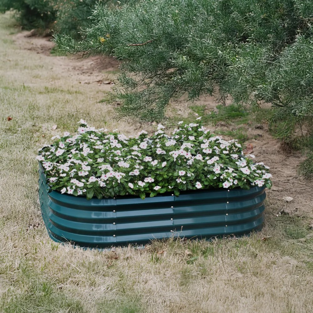 Strat înălţat de grădină, verde, oţel, SADAN TYP 7