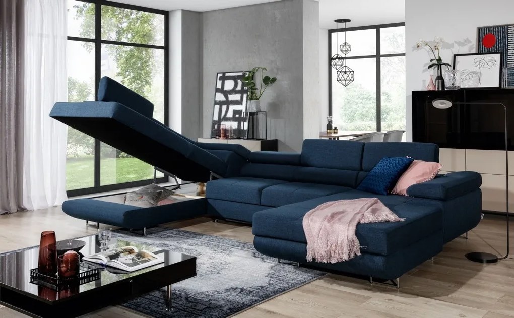 Coltar living extensibil Rodrigo – L345 x l202 x h90 cm