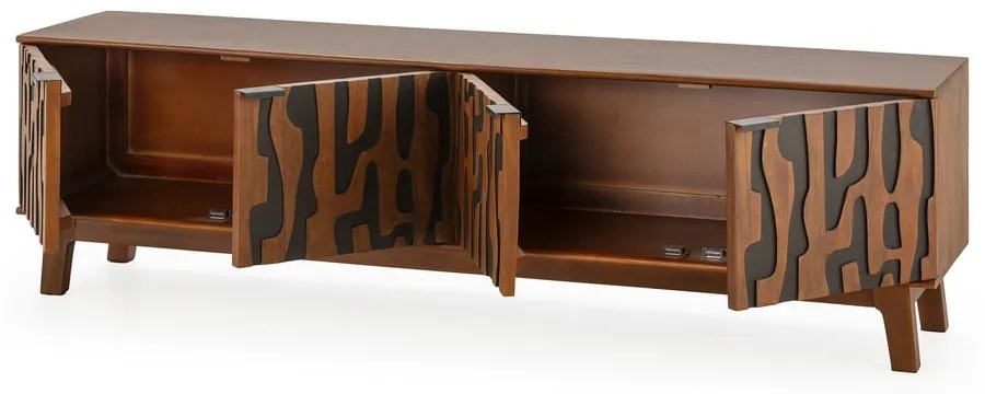 Comodă TV maro din lemn de mango 180x50x40 cm Kantu – MOME