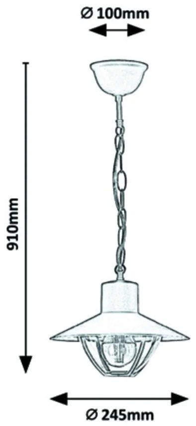 Pendul pentru iluminat exterior stil traditional IP44 Almad