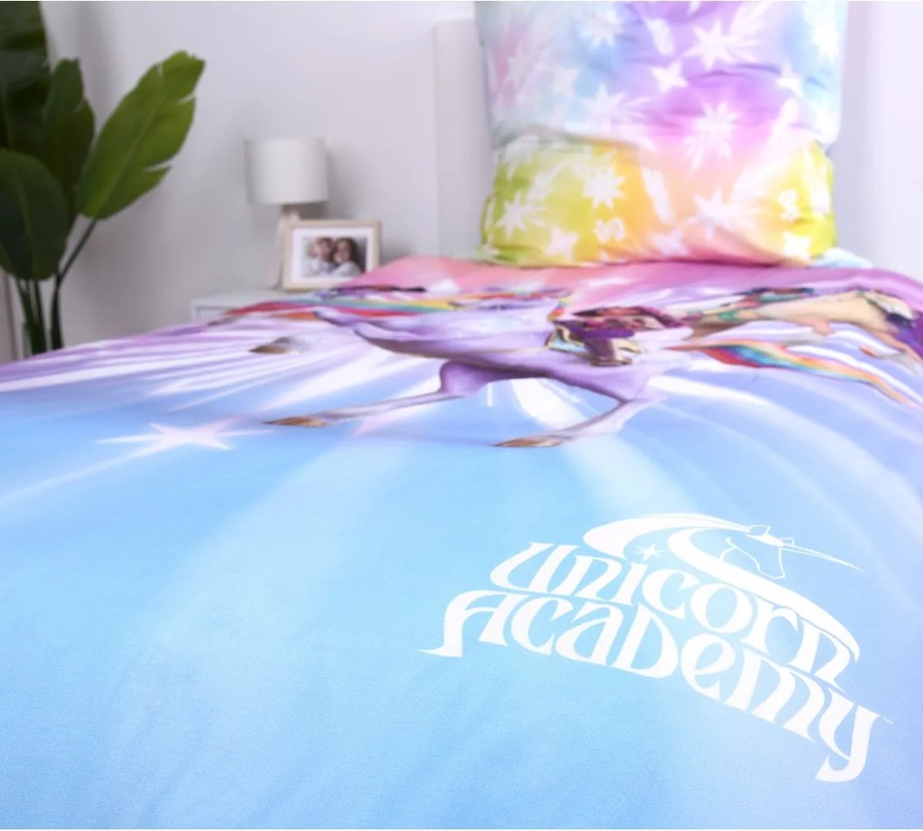 Lenjerie de pat din bumbac Herding Unicorn Academy, 140 x 200 cm, 70 x 90 cm, 140 x 200 cm, 70 x 90 cm