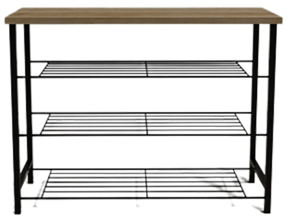 Pantofar/ Dulap pantofi Henrich (Stejar + Negru). 1073538