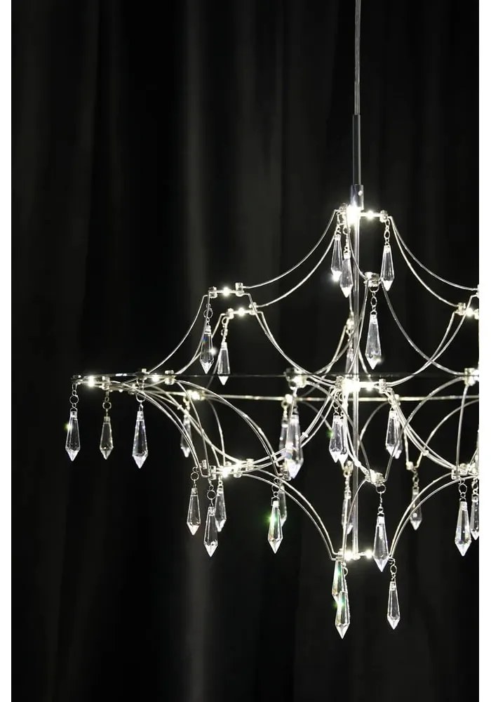 Lustră argintie LED ø 60 cm Efesos – Markslöjd