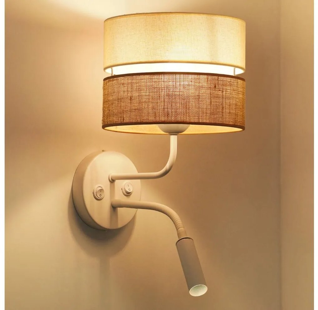 Brilagi - Lampă de perete ROYAL YUTE 1xE27/15W + 1xG9/6W bej/crem/ albă