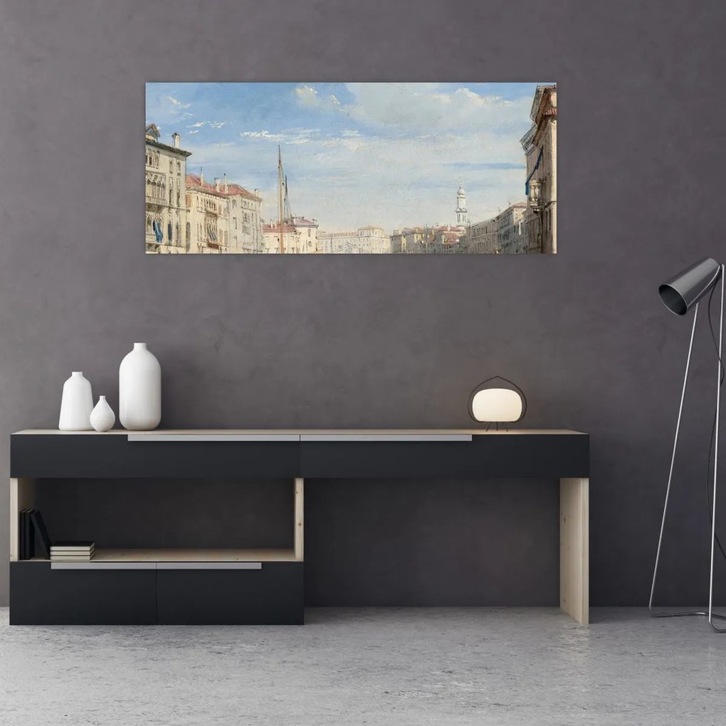 Tablou - Richard Parkes Bonington, The Grand Canal, reproducere (120x50 cm)