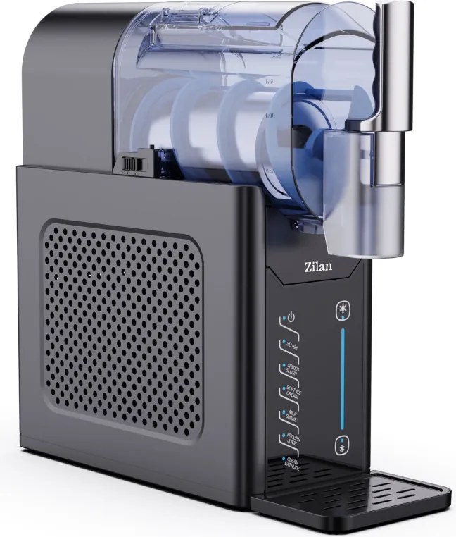 Aparat pentru deserturi inghetate (sorbet) Zilan ZLN4819, 200 W, 2 l, 5 programe automate, Control al consistentei, Autocuratare, LED, Negru