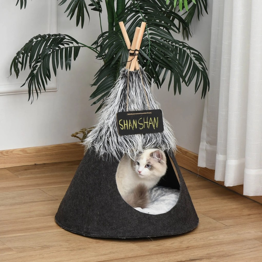 Cort pentru caini si pisici pana la 6 kg, 50x50x70 cm PawHut | Aosom RO