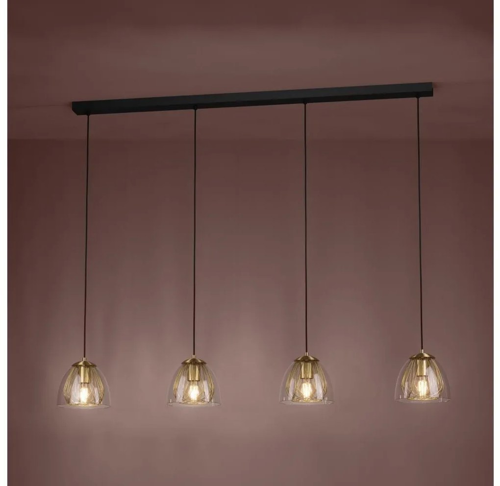 Lustră pe cablu Eglo 390038 JAZMINIA 4xE27/40W/230V auriu