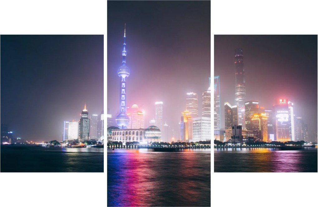 Tabloul Shangai nocturn (90x60 cm)
