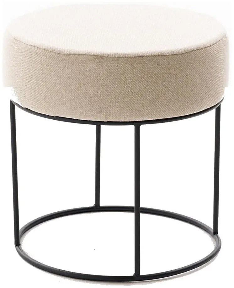 Taburet RELO, Ø 40 cm, crem