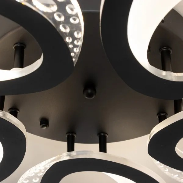 Lustră LED dimabilă aplicată Brilagi TWIST LED/65W/230V 3000-6500K negru + telecomandă