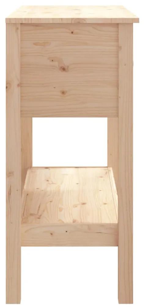 Masa consola, 75x35x75 cm, lemn masiv de pin Maro, 75 x 35 x 75 cm, 1