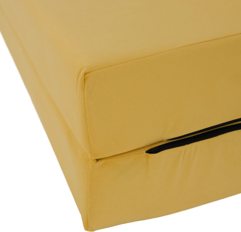 Saltea pliabilă/fotoliu extensibil, 2 in 1, galben, VEDIS