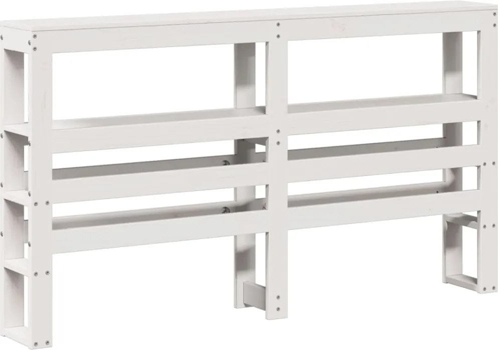 vidaXL Tăblie de pat cu rafturi, 150 cm, lemn masiv de pin