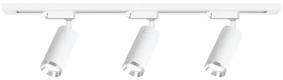 Spot pe șină MICA, 3x GU10/10W/230V, alb/crom mat